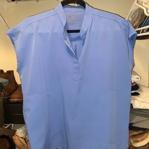 Figs Ceil Blue Rafaela Top